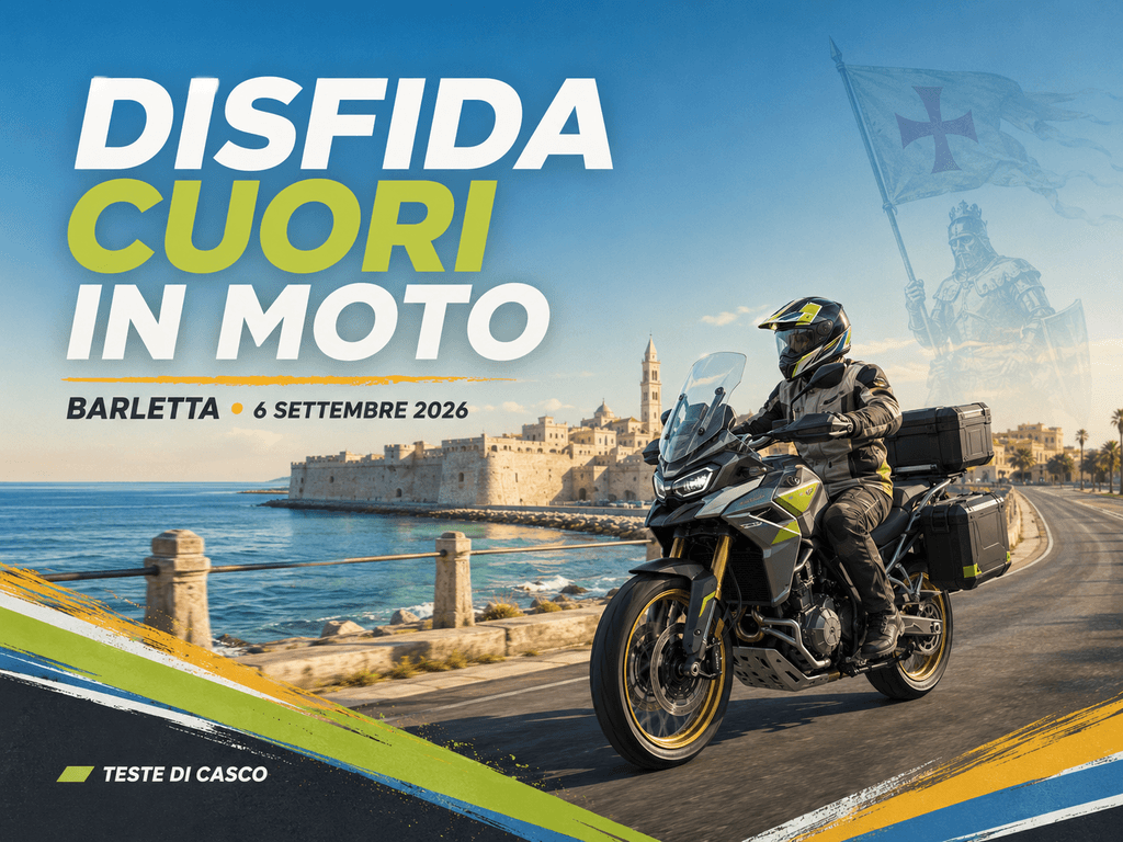 disfida cuori in moto sul lungomare di Barletta